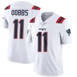 New England Patriots Men's Limited White Vapor Untouchable Jersey (11 Joshua Dobbs)