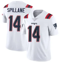 New England Patriots Men's Limited White Vapor Untouchable Jersey (14 Robert Spillane)