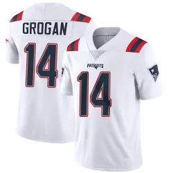 New England Patriots Men's Limited White Vapor Untouchable Jersey (14 Steve Grogan)