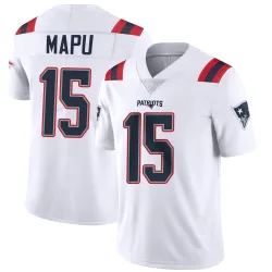 New England Patriots Men's Limited White Vapor Untouchable Jersey (15 Marte Mapu)