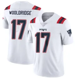 New England Patriots Men's Limited White Vapor Untouchable Jersey (17 Ben Wooldridge)