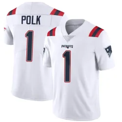 New England Patriots Men's Limited White Vapor Untouchable Jersey (1 Ja'Lynn Polk)
