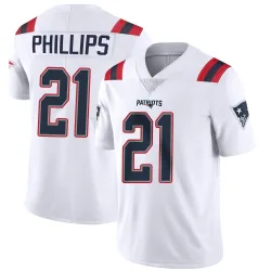 New England Patriots Men's Limited White Vapor Untouchable Jersey (21 Adrian Phillips)
