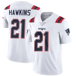 New England Patriots Men's Limited White Vapor Untouchable Jersey (21 Jaylinn Hawkins)
