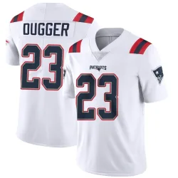 New England Patriots Men's Limited White Vapor Untouchable Jersey (23 Kyle Dugger)