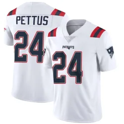 New England Patriots Men's Limited White Vapor Untouchable Jersey (24 Dell Pettus)