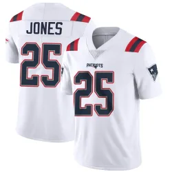 New England Patriots Men's Limited White Vapor Untouchable Jersey (25 Marcus Jones)