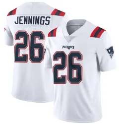 New England Patriots Men's Limited White Vapor Untouchable Jersey (26 Terrell Jennings)