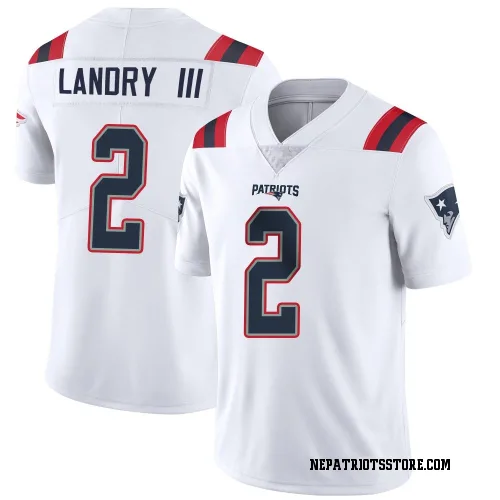 New England Patriots Men's Limited White Vapor Untouchable Jersey (2 Harold Landry III)