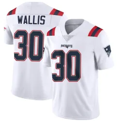 New England Patriots Men's Limited White Vapor Untouchable Jersey (30 David Wallis)