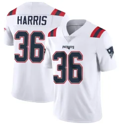 New England Patriots Men's Limited White Vapor Untouchable Jersey (36 Kevin Harris)