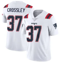 New England Patriots Men's Limited White Vapor Untouchable Jersey (37 Brandon Crossley)