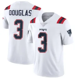 New England Patriots Men's Limited White Vapor Untouchable Jersey (3 DeMario Douglas)