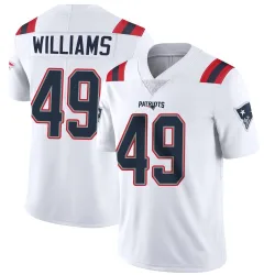 New England Patriots Men's Limited White Vapor Untouchable Jersey (49 Trayveon Williams)