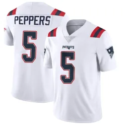 New England Patriots Men's Limited White Vapor Untouchable Jersey (5 Jabrill Peppers)