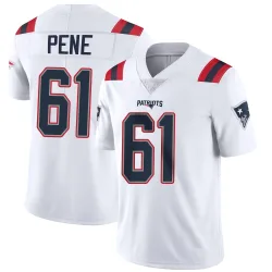 New England Patriots Men's Limited White Vapor Untouchable Jersey (61 Wilfried Pene)