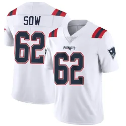 New England Patriots Men's Limited White Vapor Untouchable Jersey (62 Sidy Sow)