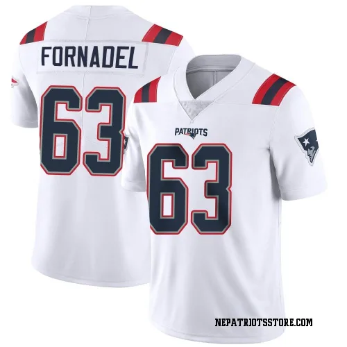 New England Patriots Men's Limited White Vapor Untouchable Jersey (63 Liam Fornadel)