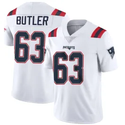 New England Patriots Men's Limited White Vapor Untouchable Jersey (63 Mehki Butler)