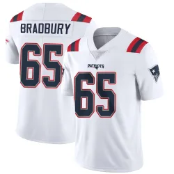 New England Patriots Men's Limited White Vapor Untouchable Jersey (65 Garrett Bradbury)