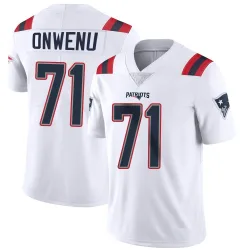 New England Patriots Men's Limited White Vapor Untouchable Jersey (71 Mike Onwenu)