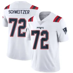 New England Patriots Men's Limited White Vapor Untouchable Jersey (72 Wes Schweitzer)