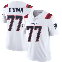 New England Patriots Men's Limited White Vapor Untouchable Jersey (77 Ben Brown)