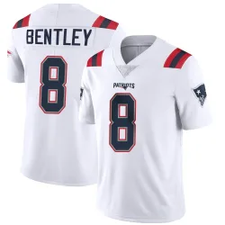 New England Patriots Men's Limited White Vapor Untouchable Jersey (8 Ja'Whaun Bentley)