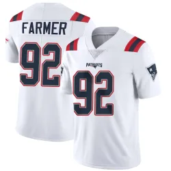New England Patriots Men's Limited White Vapor Untouchable Jersey (92 Joshua Farmer)