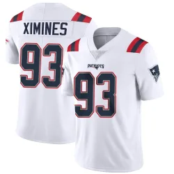 New England Patriots Men's Limited White Vapor Untouchable Jersey (93 Oshane Ximines)