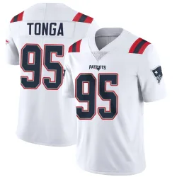 New England Patriots Men's Limited White Vapor Untouchable Jersey (95 Khyiris Tonga)
