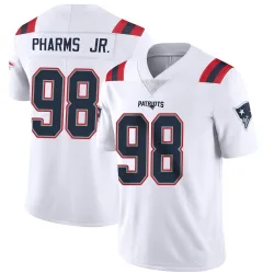 New England Patriots Men's Limited White Vapor Untouchable Jersey (98 Jeremiah Pharms Jr.)