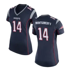 New England Patriots Women's Game Navy Blue Team Color Jersey (14 Ty Montgomery II)