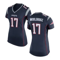 New England Patriots Women's Game Navy Blue Team Color Jersey (17 Ben Wooldridge)