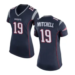 New England Patriots Women's Game Navy Blue Team Color Jersey (19 Malcolm Mitchell)