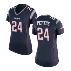 New England Patriots Women's Game Navy Blue Team Color Jersey (24 Dell Pettus)