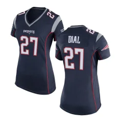 New England Patriots Women's Game Navy Blue Team Color Jersey (27 Marcellas Dial Jr.)