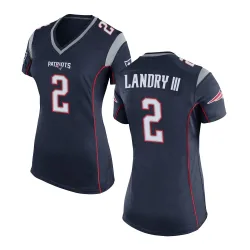 New England Patriots Women's Game Navy Blue Team Color Jersey (2 Harold Landry III)