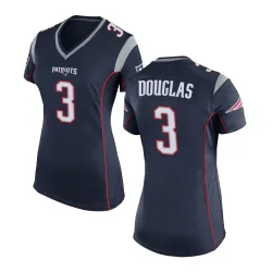 New England Patriots Women's Game Navy Blue Team Color Jersey (3 DeMario Douglas)