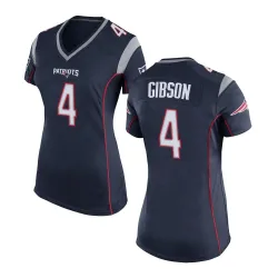 New England Patriots Women's Game Navy Blue Team Color Jersey (4 Antonio Gibson)
