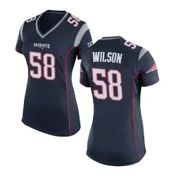 New England Patriots Women's Game Navy Blue Team Color Jersey (58 Jared Wilson)