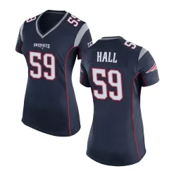 New England Patriots Women's Game Navy Blue Team Color Jersey (59 Terez Hall)