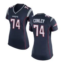 New England Patriots Women's Game Navy Blue Team Color Jersey (74 Jack Conley)