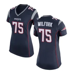New England Patriots Women's Game Navy Blue Team Color Jersey (75 Vince Wilfork)