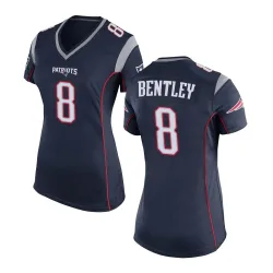 New England Patriots Women's Game Navy Blue Team Color Jersey (8 Ja'Whaun Bentley)