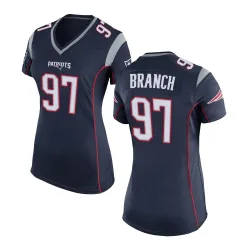 New England Patriots Women's Game Navy Blue Team Color Jersey (97 Alan Branch)