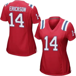 New England Patriots Women's Game Red Alternate Jersey (14 Alex Erickson)