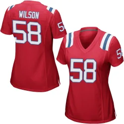 New England Patriots Women's Game Red Alternate Jersey (58 Jared Wilson)