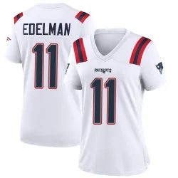 New England Patriots Women's Game White Jersey (11 Julian Edelman)