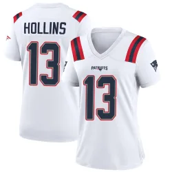 New England Patriots Women's Game White Jersey (13 Mack Hollins)